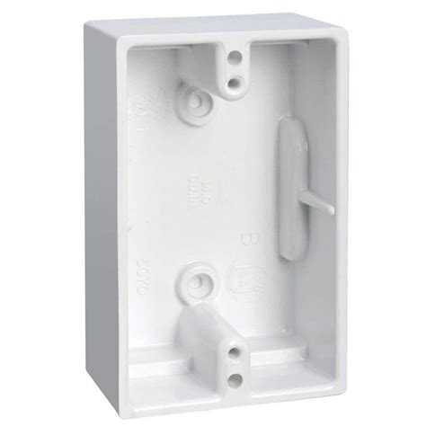 1 in surface mounted electrical box|shallow surface mount outlet box.